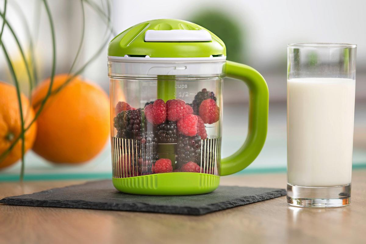 Universalzerkleinerer Twist N Joy 3tlg. - Grün, Basics, Kunststoff/Metall - Genius