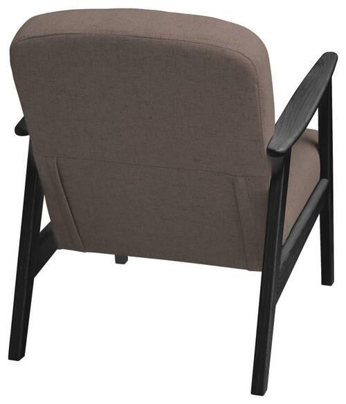 Sessel Retro - Hellbraun/Schwarz, Natur, Holz/Textil (63/78/78cm) - Livetastic