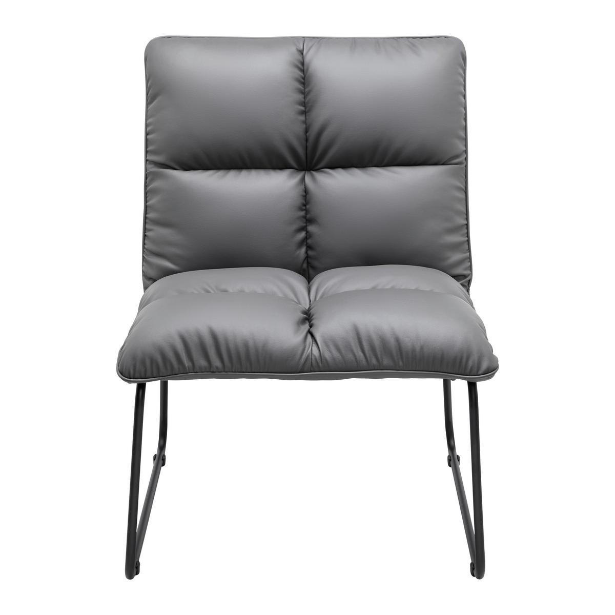 Křeslo Eleina - šedá - šedá/černá, Moderní, kov/textil (71/82/70cm) - Bessagi Home
