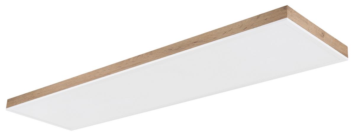 LED-Deckenleuchte 416080wwd5-Cct - Dunkelbraun/Opal, Natur, Holzwerkstoff/Kunststoff (120/30/7,5cm) - Globo