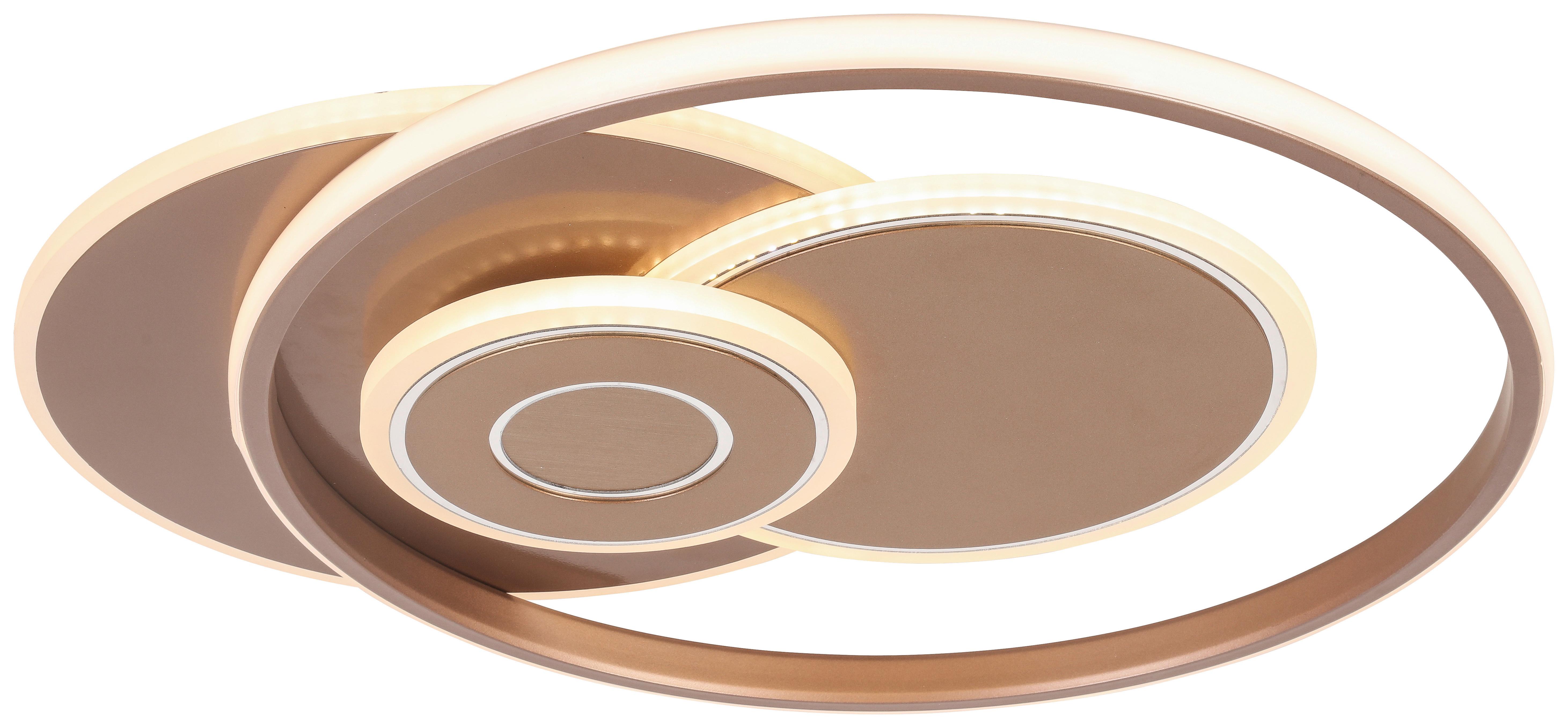 Stropní LED svítidlo Marlin - cappuccino, Moderní, kov/plast (50/42/5,5cm) - Mömax
