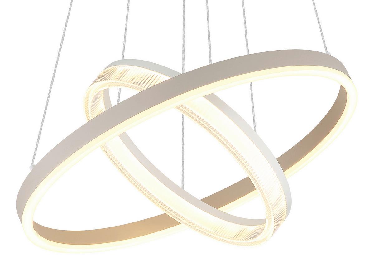 LED-Hängeleuchte, 3000k Cayla - Sandfarben/Transparent, Basics, Kunststoff/Metall (50/150cm) - Luca Bessoni