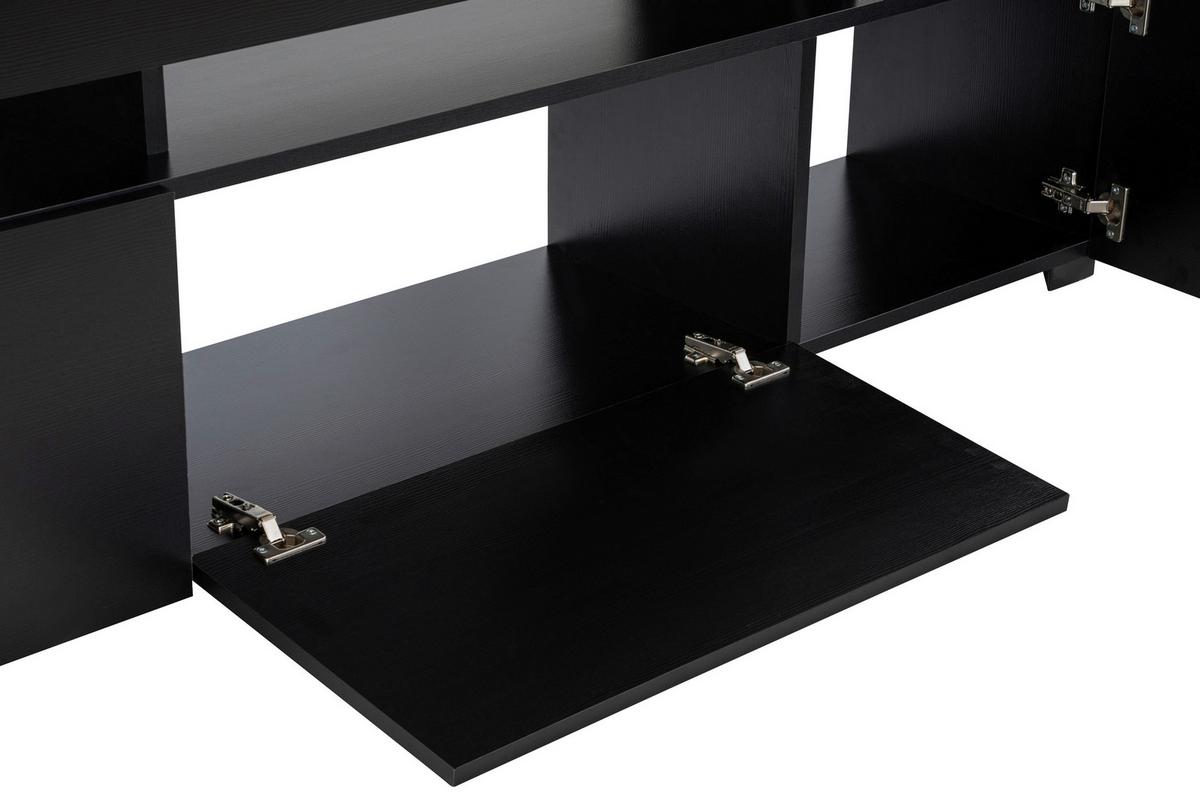 TV-ELEMENT Schwarz B: 192cm - Schwarz, MODERN, Holzwerkstoff (192/53/37cm)
