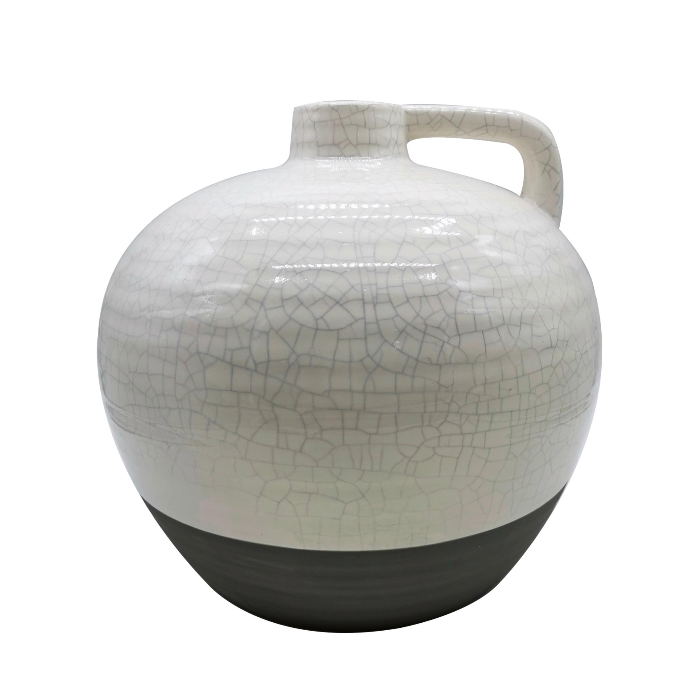 Kameninová Váza Rezzo P: 22,5 Cm - šedá/bílá, Moderní, keramika (22,5/21cm) - Bessagi Home