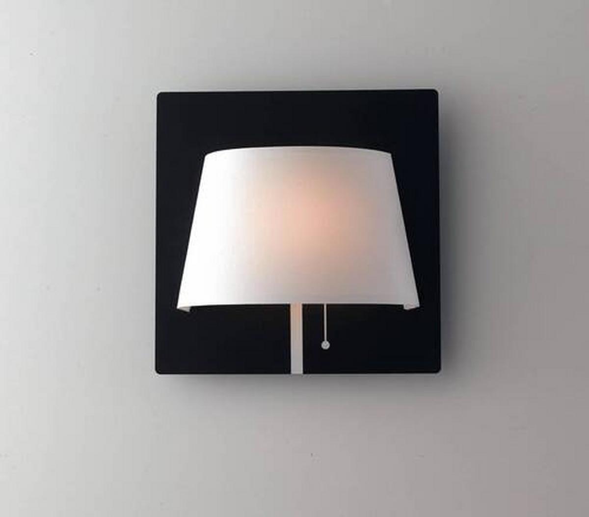 Led-wandleuchte Led-Wharol-Bw - Schwarz/Weiß, Design, Textil/Metall (8,7/25/25cm)