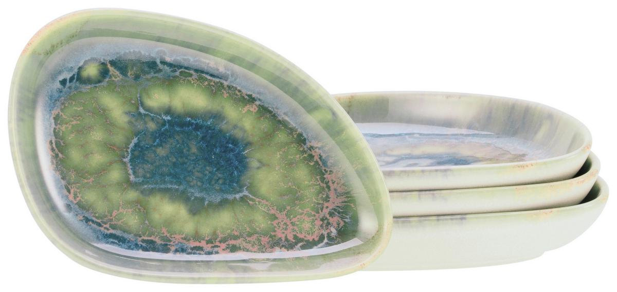YUKi Schale Blau/Grün 4-Teilig 21517 - Blau/Grün, Basics, Keramik (14,7/2,5/9,5cm) - Creatable