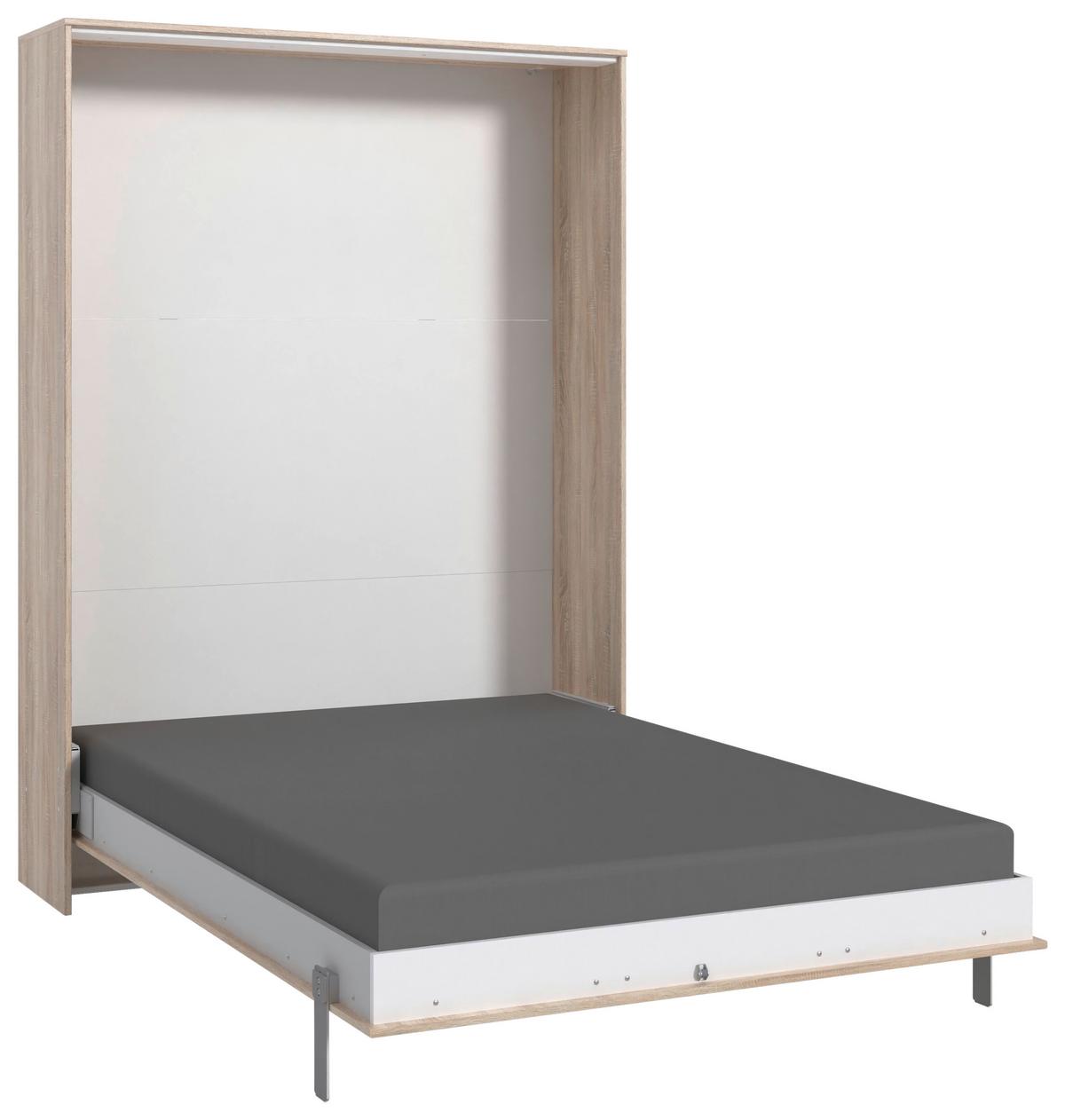 Schrankbett mit Lattenrost 140x200 cm Juist Eiche Dekor - Eichefarben, KONVENTIONELL, Holz/Holzwerkstoff (140/200cm) - MID.YOU