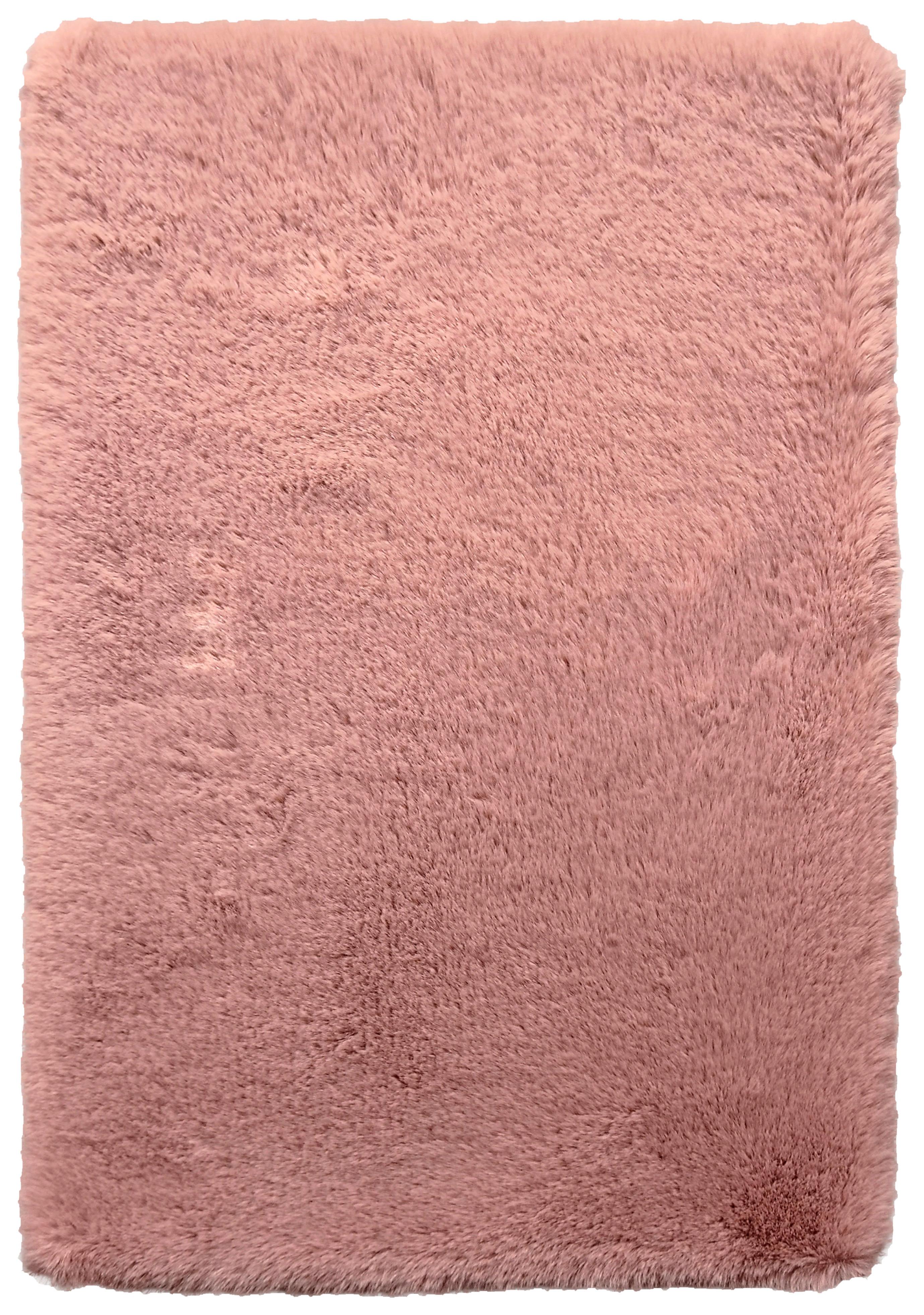 Umělá Kožešina Caroline 3, 160/220cm, Růžová - starorůžová, textil (160/220cm) - Modern Living