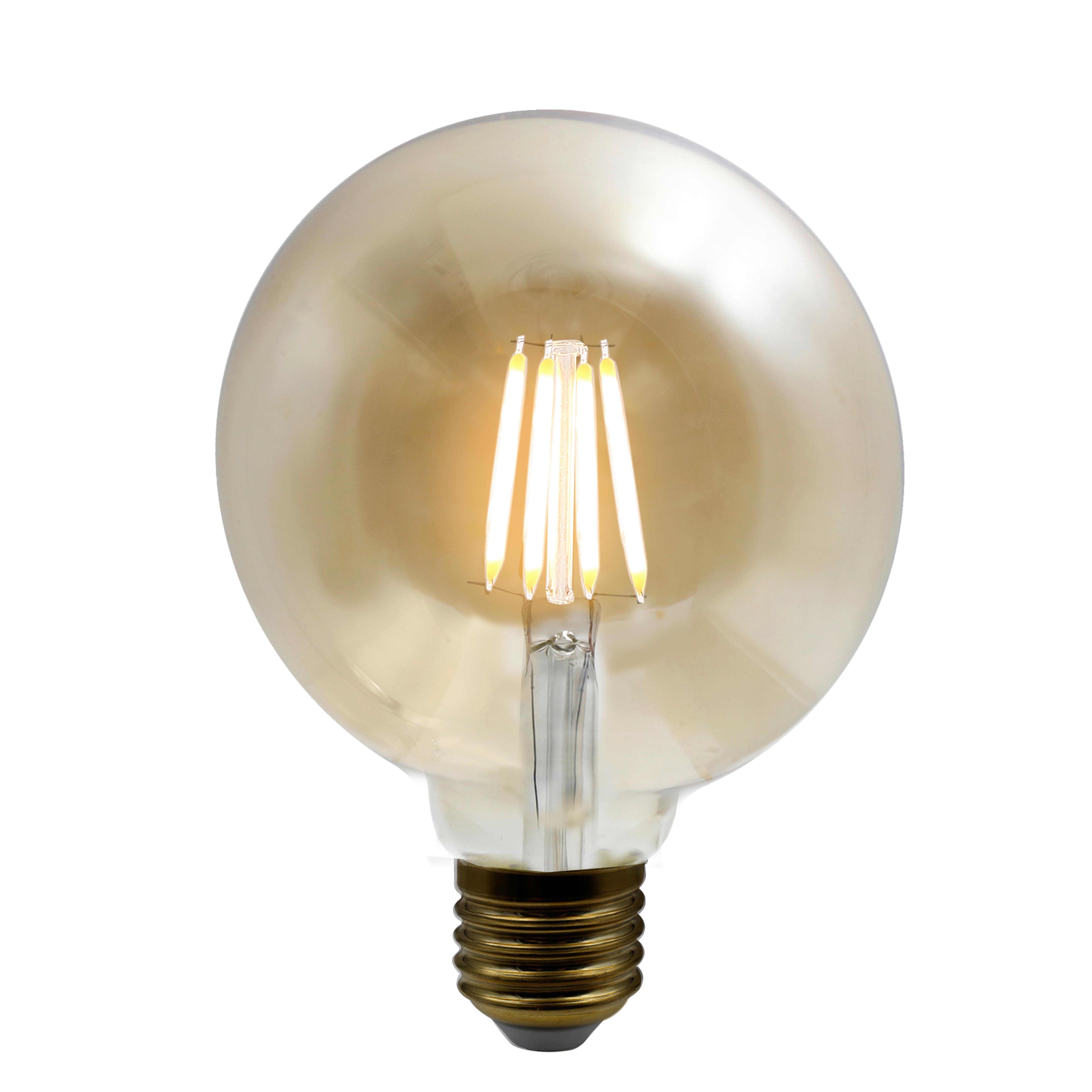 Led Izzó 11526a - borostyánszínű, Basics, Üveg (9,5/14cm)