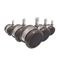 Drehstuhlrolle Rolo Lux - Chromfarben/Schwarz, Basics, Kunststoff/Metall (6,5/7/5cm) - MID.YOU