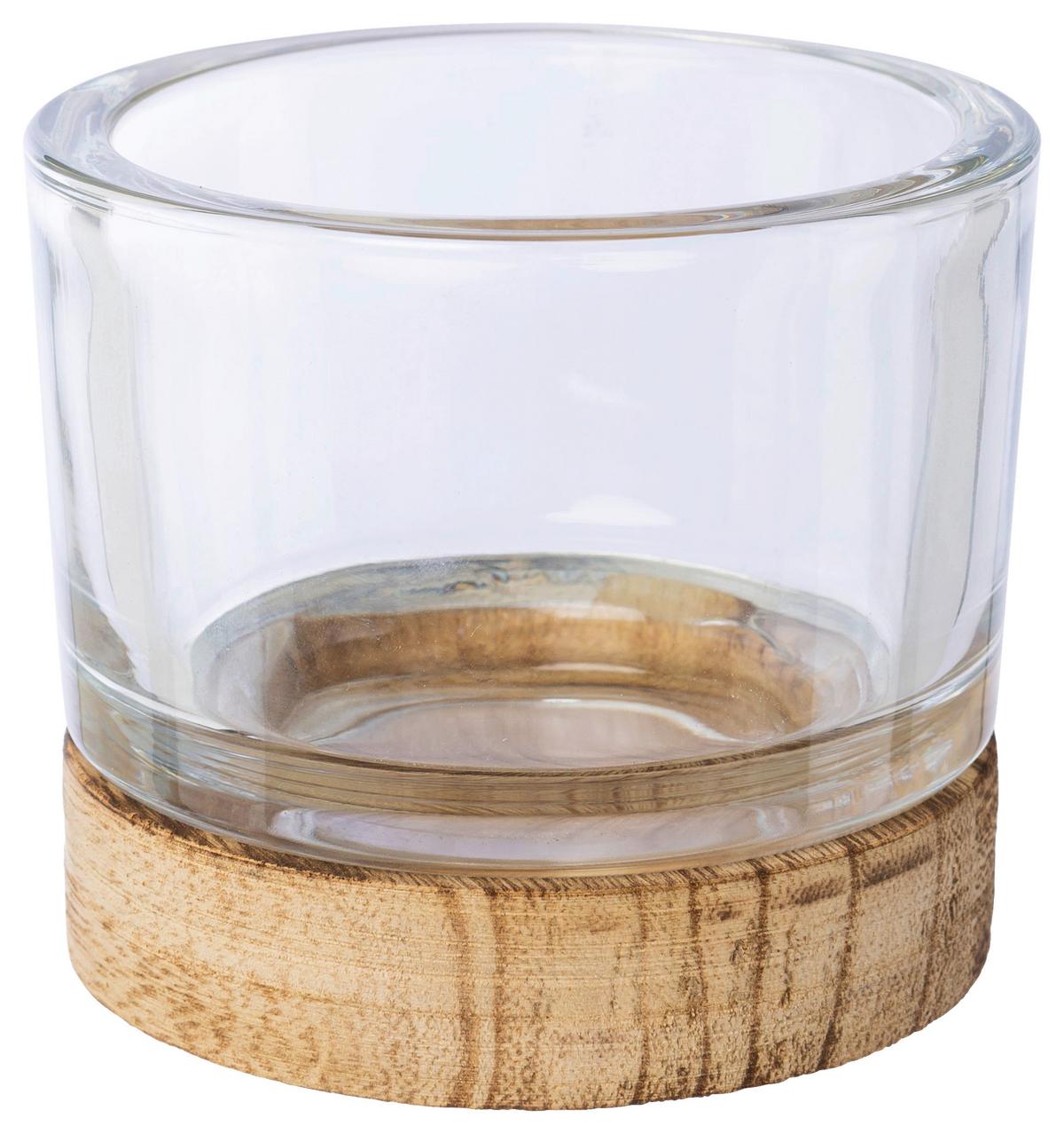 SVIETNIK MAJA II - hnedá/číra, Basics, sklo (8,5/13cm) - Modern Living