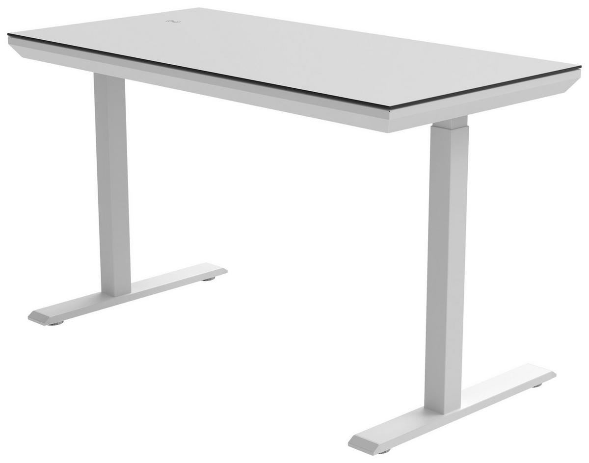 Psací stůl HARRY - bílá, Moderní, kov/kompozitní dřevo (120/72-120/60cm) - Mömax