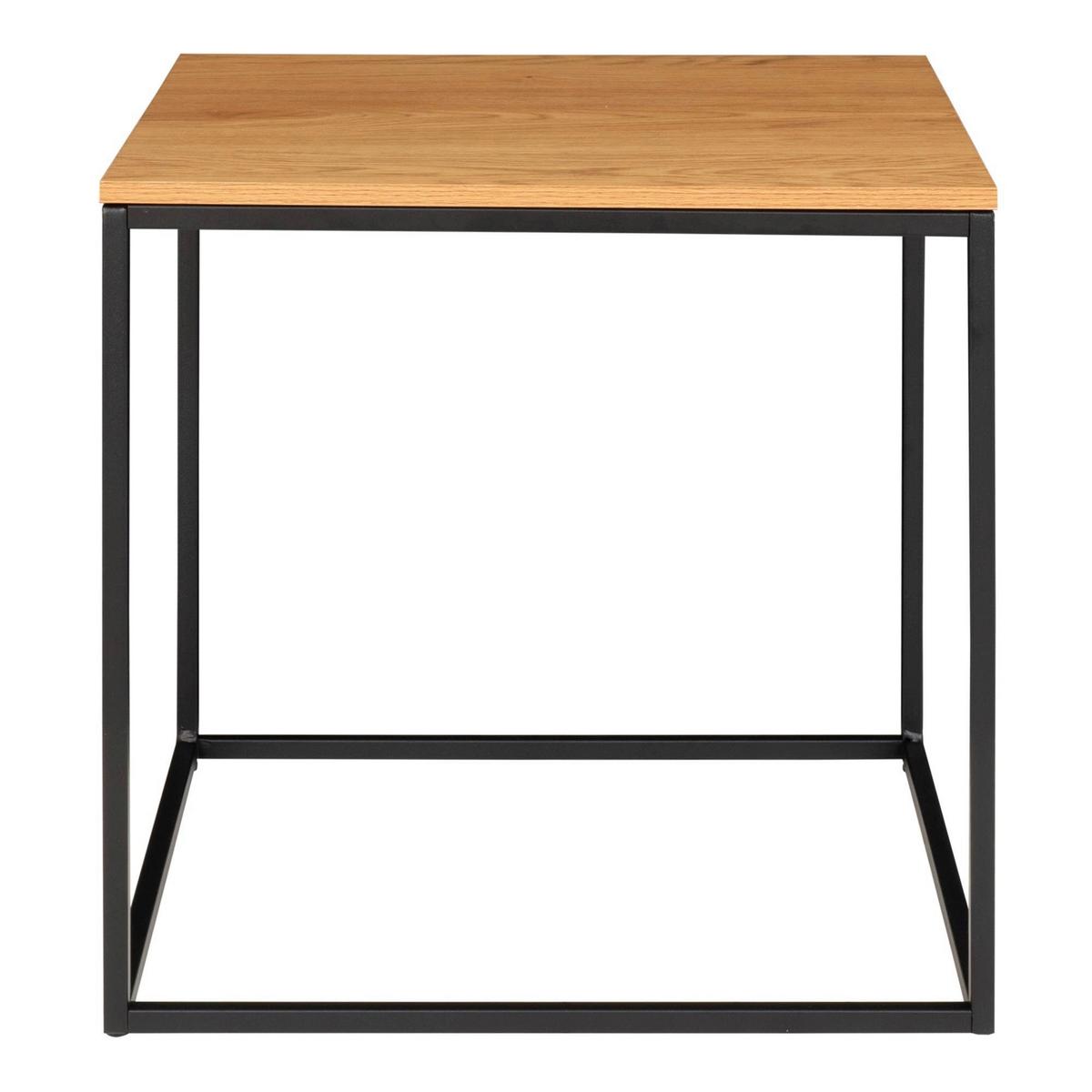 Beistelltisch Vita Natur, L/b/h: 45x45x45cm - Schwarz/Naturfarben, Basics, Holzwerkstoff/Metall (45/45/45cm)