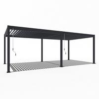 Pergola 360x720 Cm Wetterbeständig, Graphitfarben - Graphitfarben, Basics, Metall (360/720/255cm)