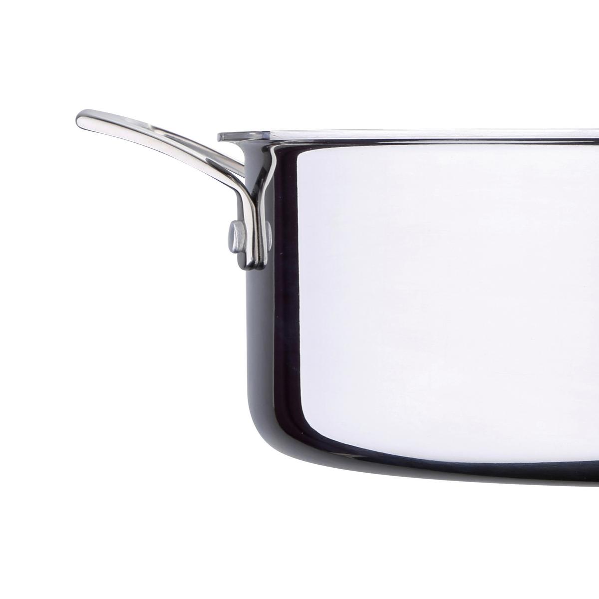 Servierpfanne Hi-Tech 3 Ø 30 cm, Edelstahl - Edelstahlfarben/Schwarz, Basics, Metall (39/30/10cm) - Masterpro