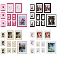 Bilderrahmen Kiki - Pink/Schwarz, KONVENTIONELL, Glas/Holz - Luca Bessoni