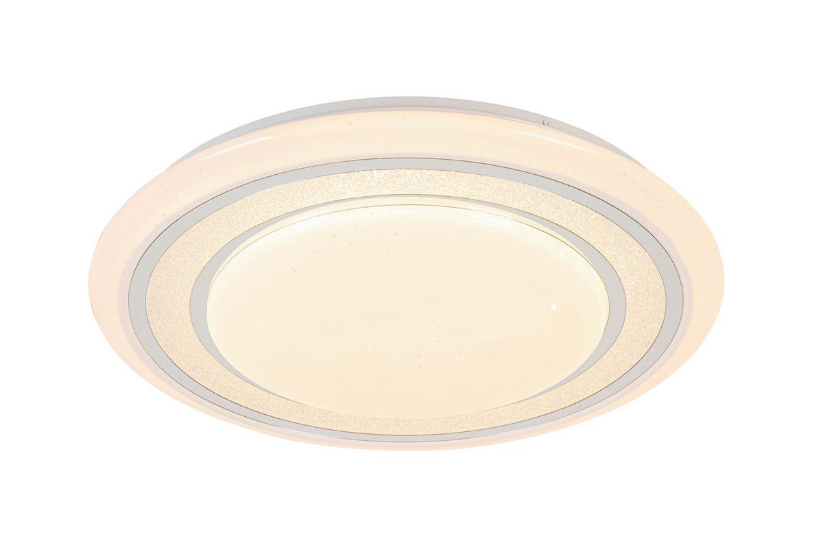 STROPNÉ LED SVIETIDLO GIESBERT - biela/chrómová, Modern, kov/plast (55/8cm) - Premium Living