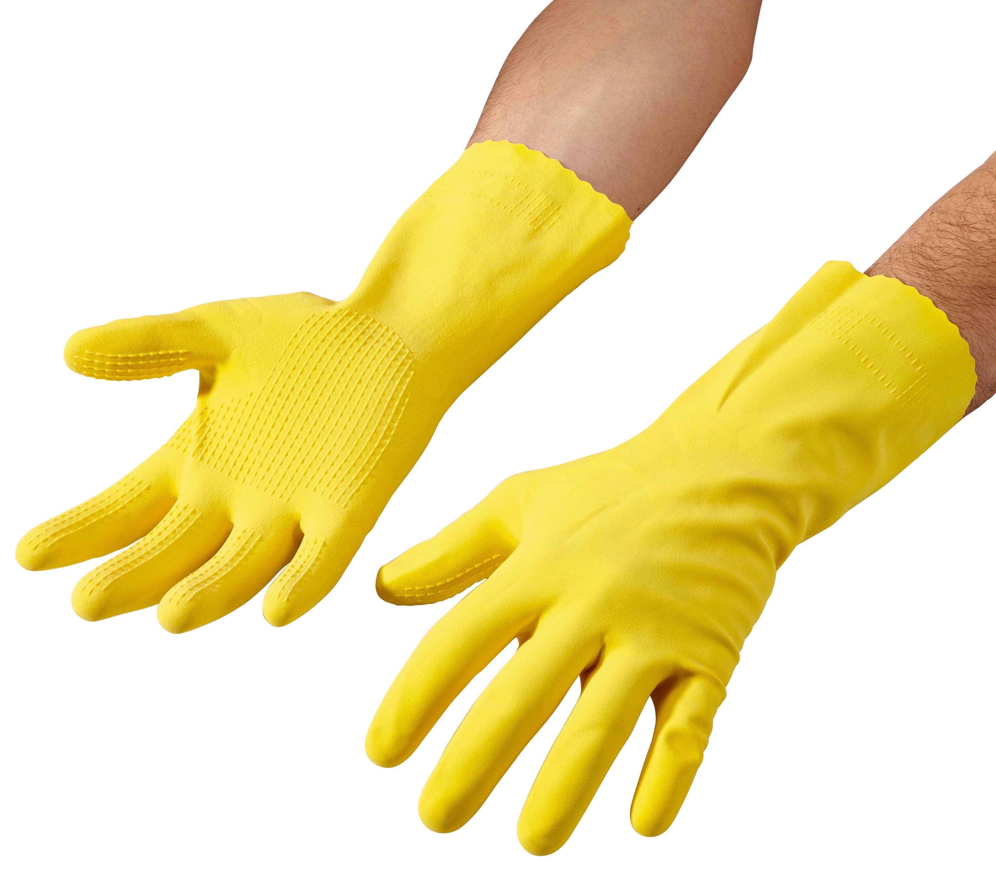 Haushaltshandschuhe Vileda-Haushaltshandschuhe - Gelb, Basics, Kunststoff (14/1/26cm) - Vileda