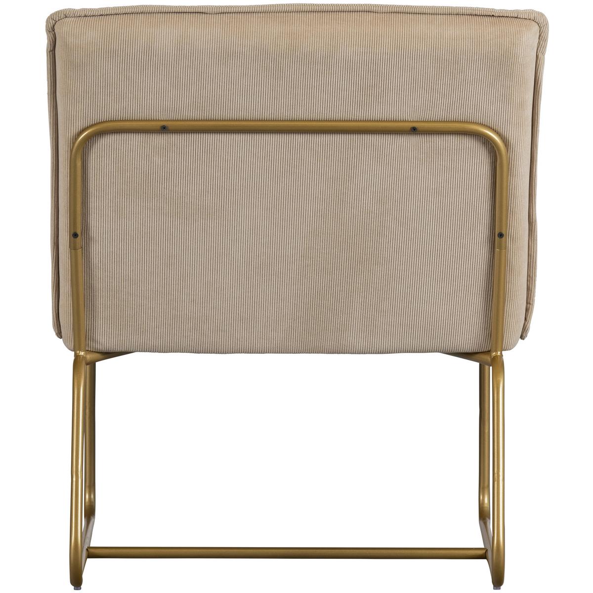 Sessel Fie Sandfarben B: 64cm - Sandfarben/Goldfarben, Design, Textil (64/77/71cm) - Livetastic