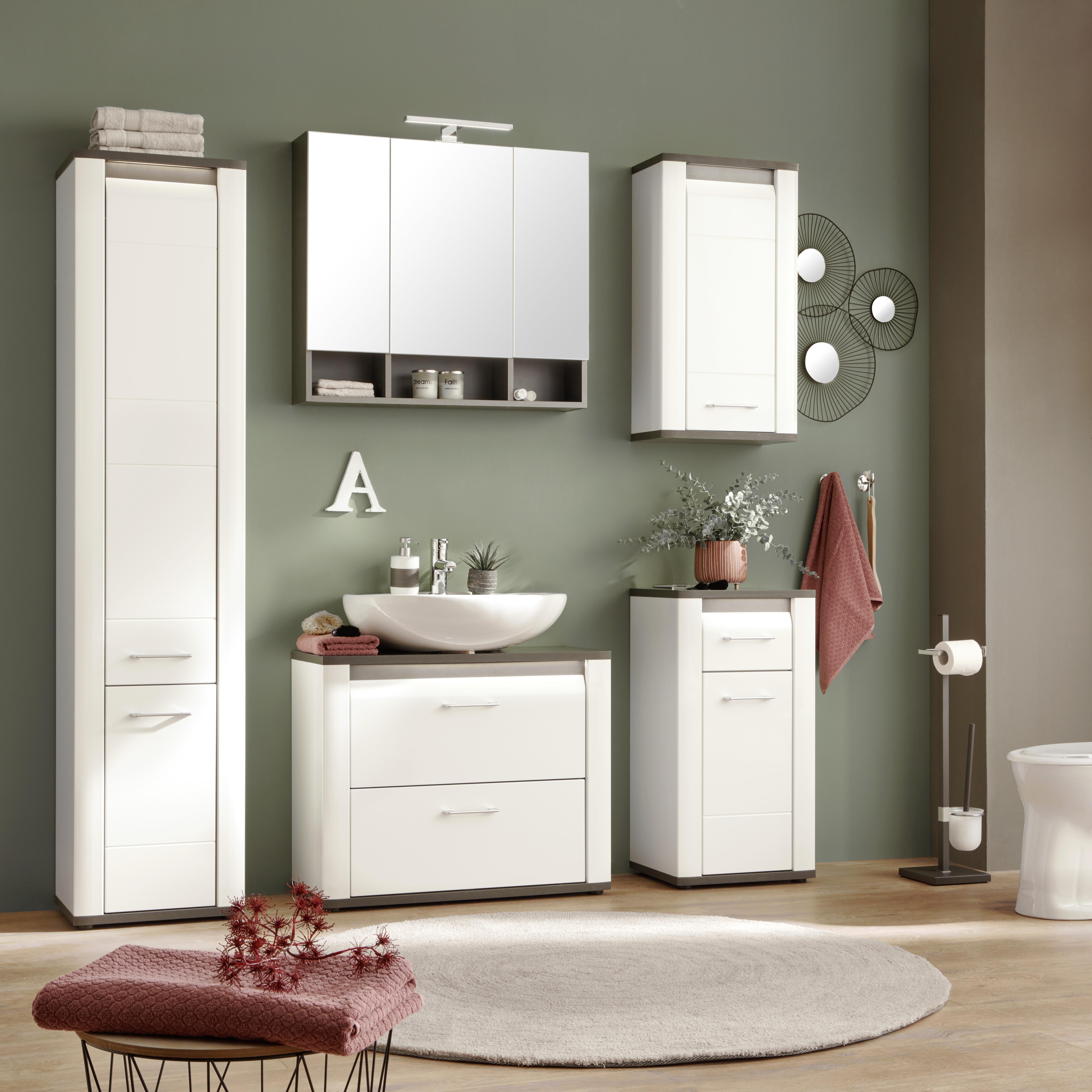 Luca Bessoni Waschbeckenunterschrank Alassio B: 80 cm, Weiß