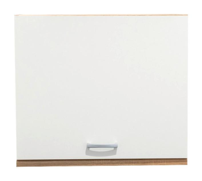 MID.YOU Küchenoberschrank Andy 60 cm Weiß/Eiche Dekor 1 Drehtür