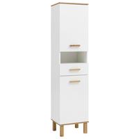 Hochschrank Padua Bxh: 40,4x178,5 Cm Weiß/eiche Dekor - Eichefarben/Weiß, MODERN, Holzwerkstoff (40,4/178,5/35,0cm) - MID.YOU