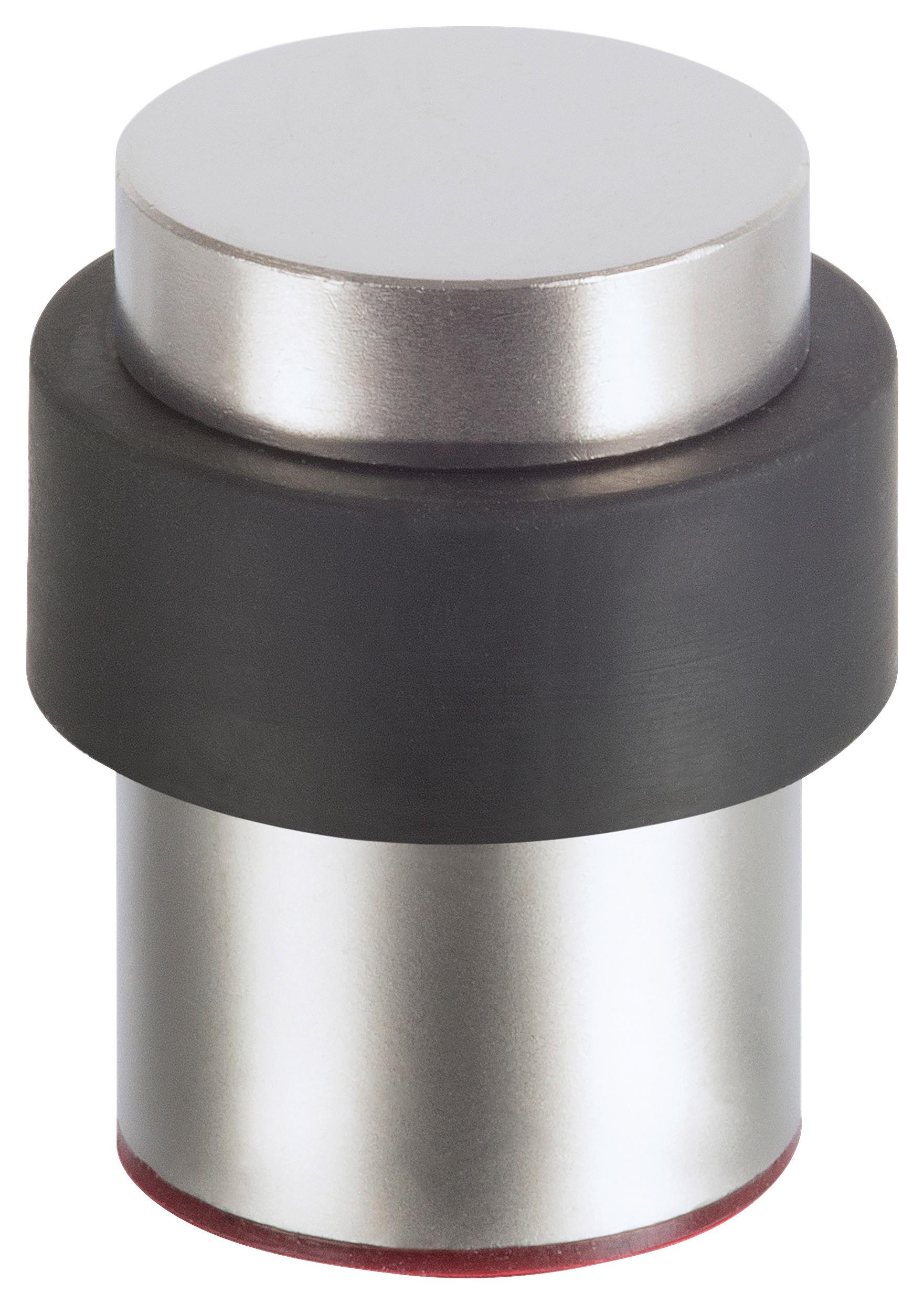 Türstopper 1 Stk. 8x13,2x3,5 Cm Aus Metall Mit Gummiring - Silberfarben, Metall (8/13,2/3,5cm)