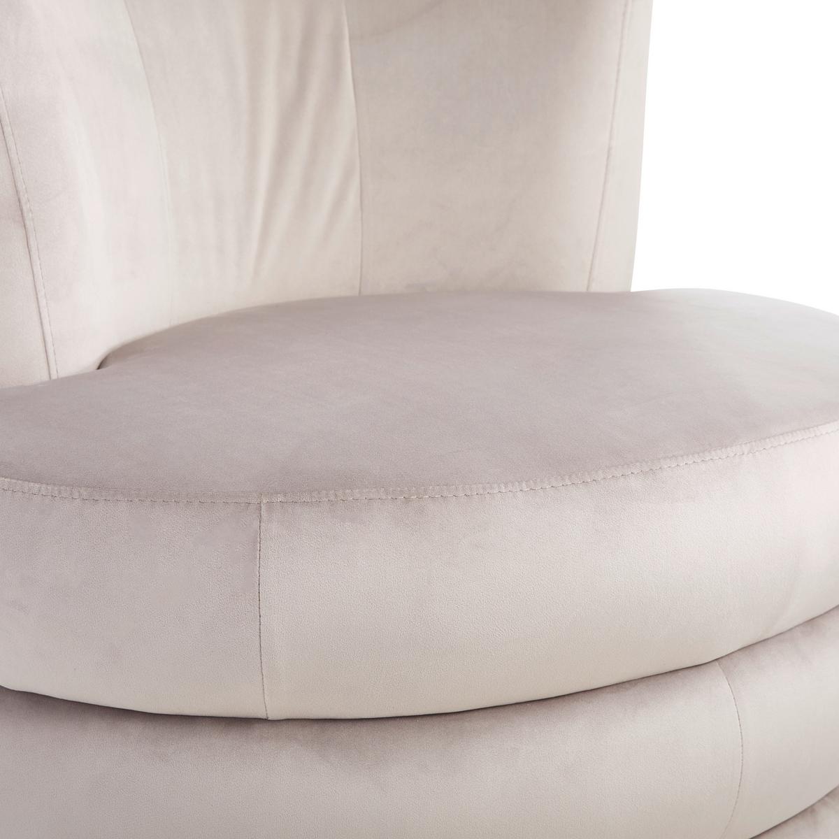 Designsessel Magari - Edelstahlfarben/Beige, Trend, Textil (90/82/85cm) - Livetastic