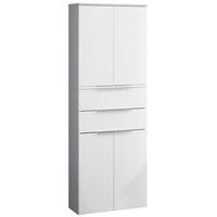 Hochschrank Mit Soft-Close Kara White B: 61cm, Weiß - Weiß, MODERN, Glas/Holzwerkstoff (61/176/32cm) - MID.YOU