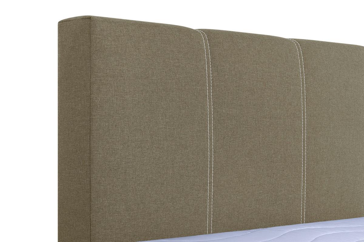 Boxspringbett Malta Mit Topper Beige, 140x200 Cm - Chromfarben/Beige, Basics, Holzwerkstoff/Textil (140/200cm) - P & B