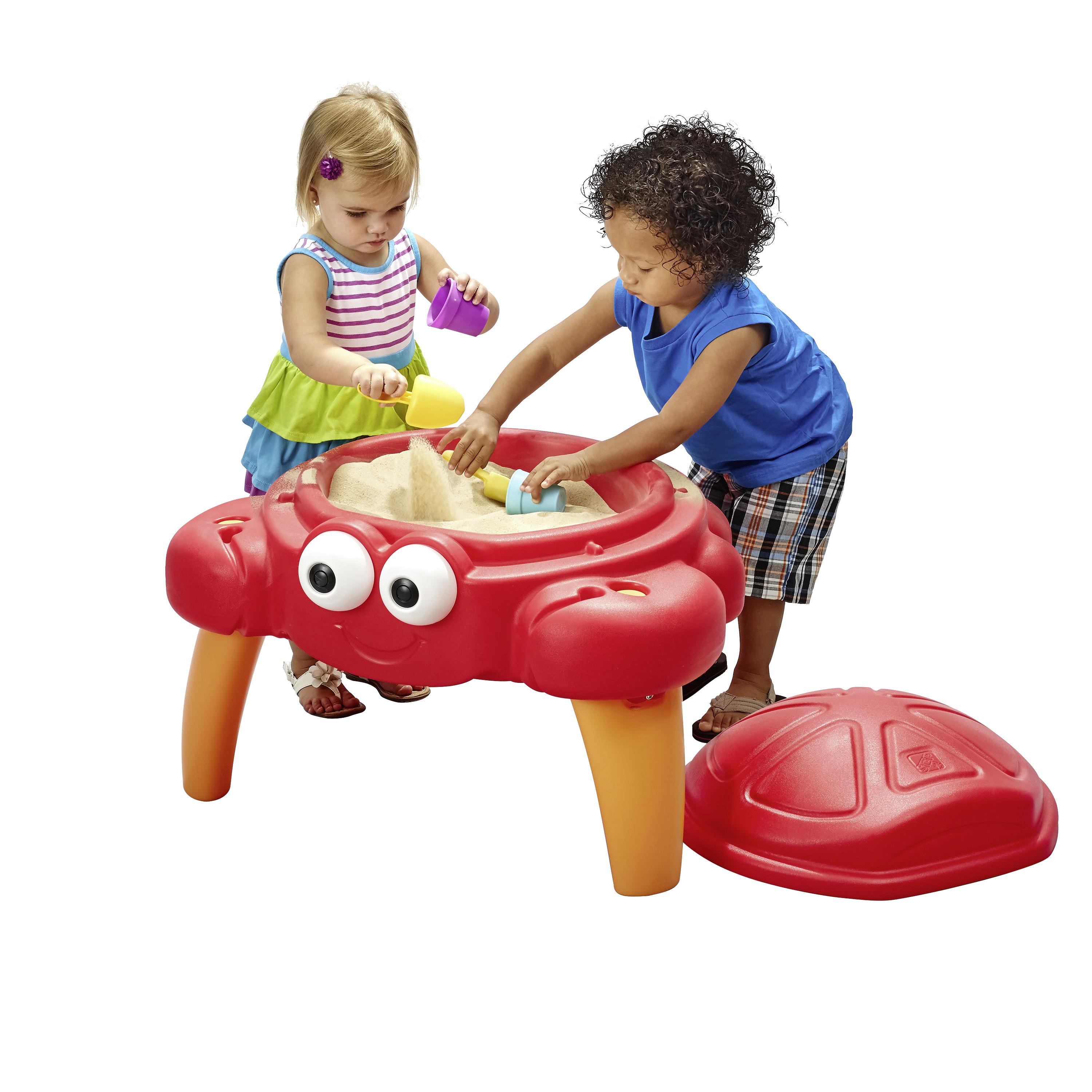 Sand- und Wassertisch Step2 Crabbie mit Sandspielzeug Rot - Rot/Orange, MODERN, Kunststoff (62/56/61,5cm)