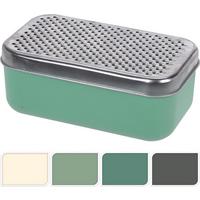 Strúhadlo GRATER WITH CONTAINER - sivá/zelená (18/11/7.5cm)