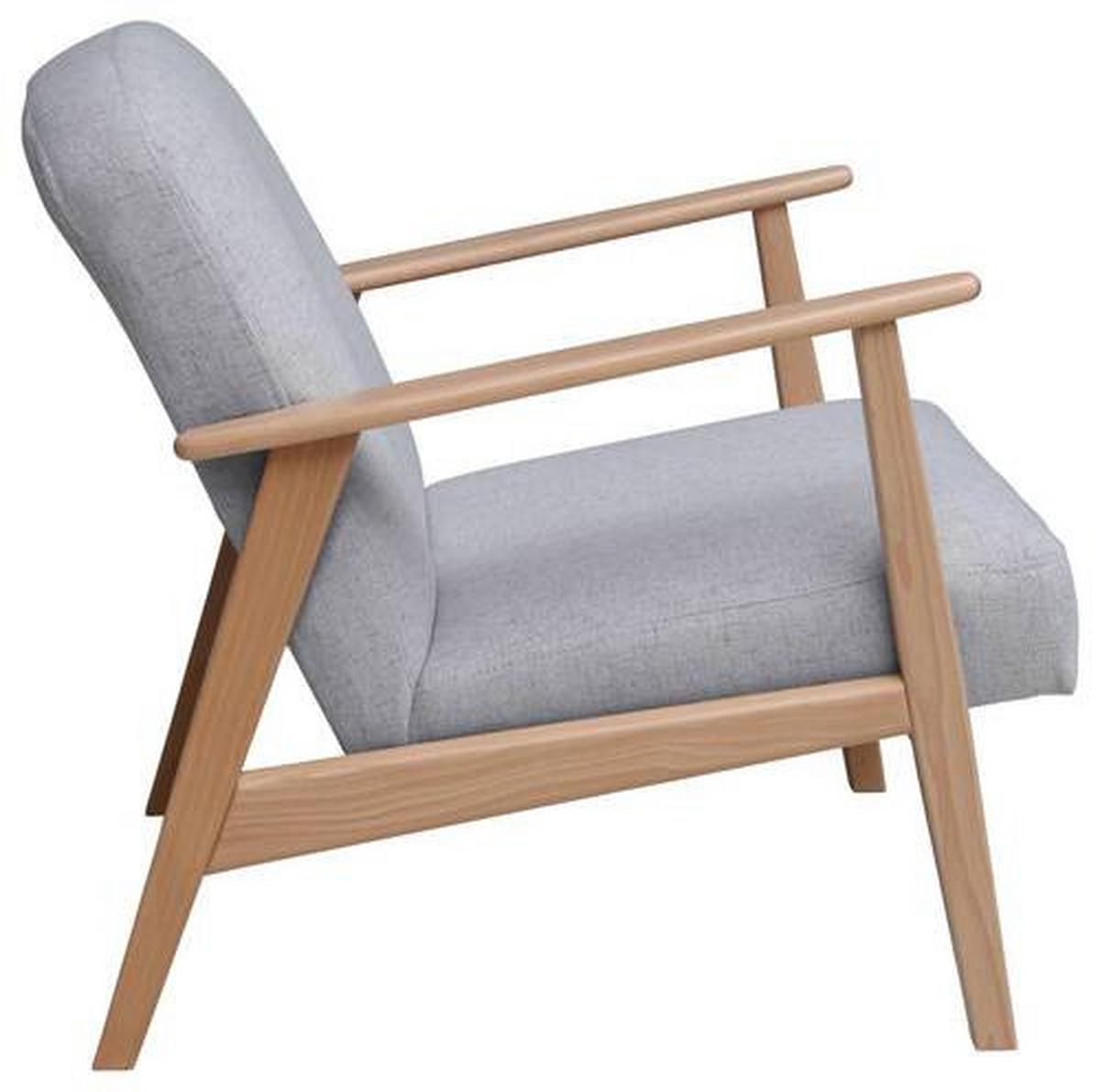 Sessel Retro - Buchefarben/Silberfarben, MODERN, Holz/Textil (63/78/78cm) - Livetastic