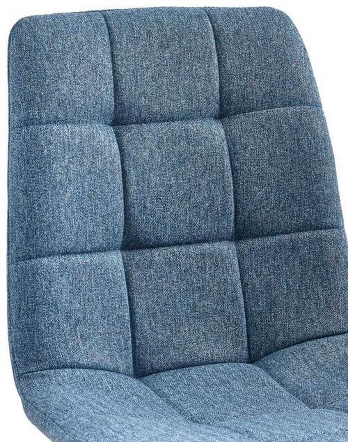 Stuhl-Set 4er Empoli Blau - Blau/Schwarz, LIFESTYLE, Textil/Metall (44,5/86/54,5cm) - Livetastic