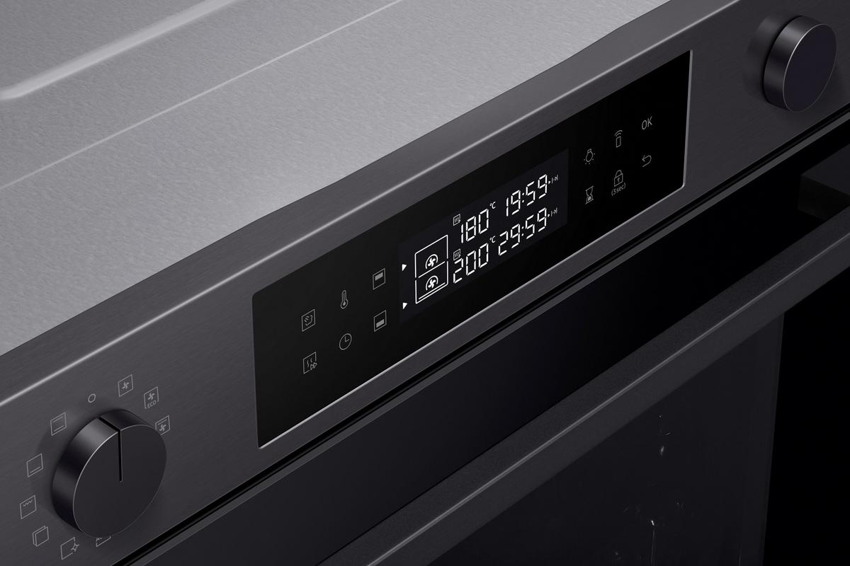 Backofen Nv7b4455uab/U3 - Schwarz, Design, Glas/Metall (59,5/59,5/57,1cm) - Samsung