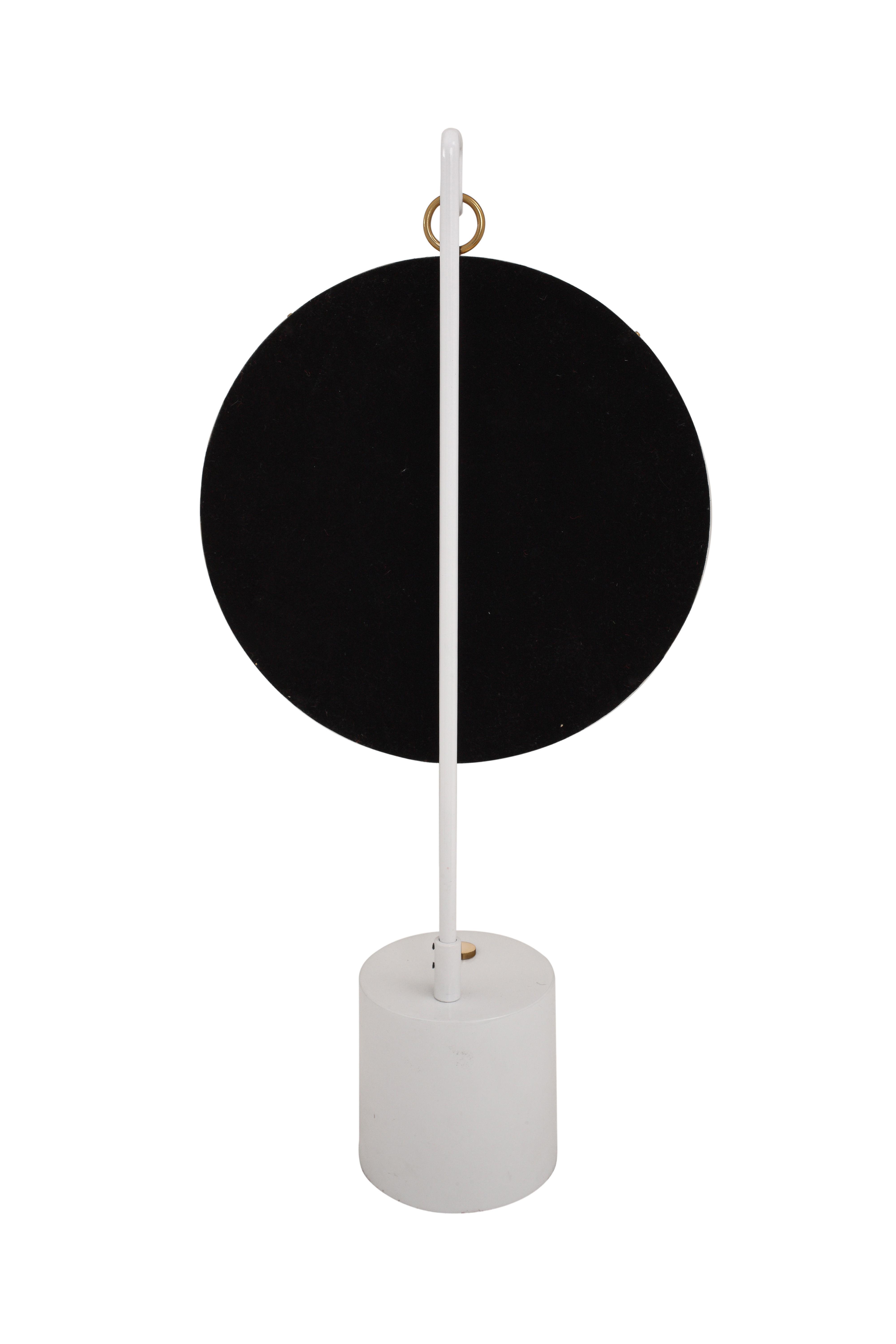 Tischspiegel Eleganca Weiß/Gold H: 65 cm - Goldfarben/Weiß, LIFESTYLE, Glas/Metall (30/65/13cm)