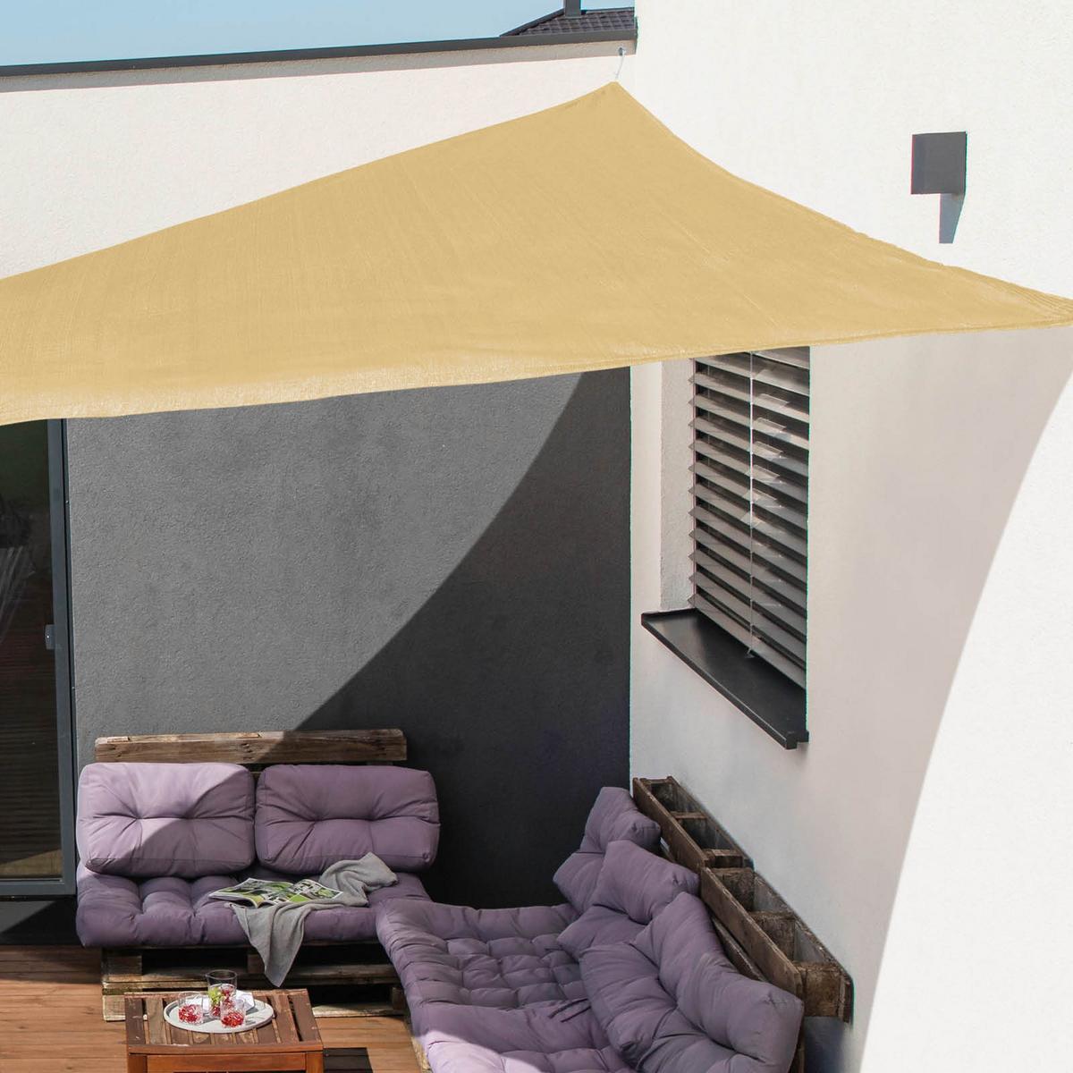 Sonnensegel Dreieck 5x5x5 M - Champagner, Basics (500/500/500cm)