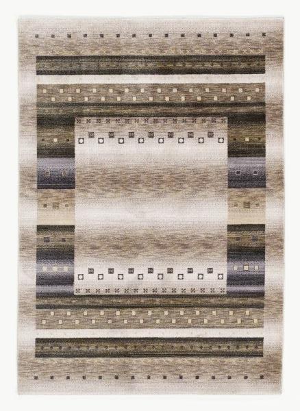 Teppich Läufer Beige/Braun Oculus 85x300 cm