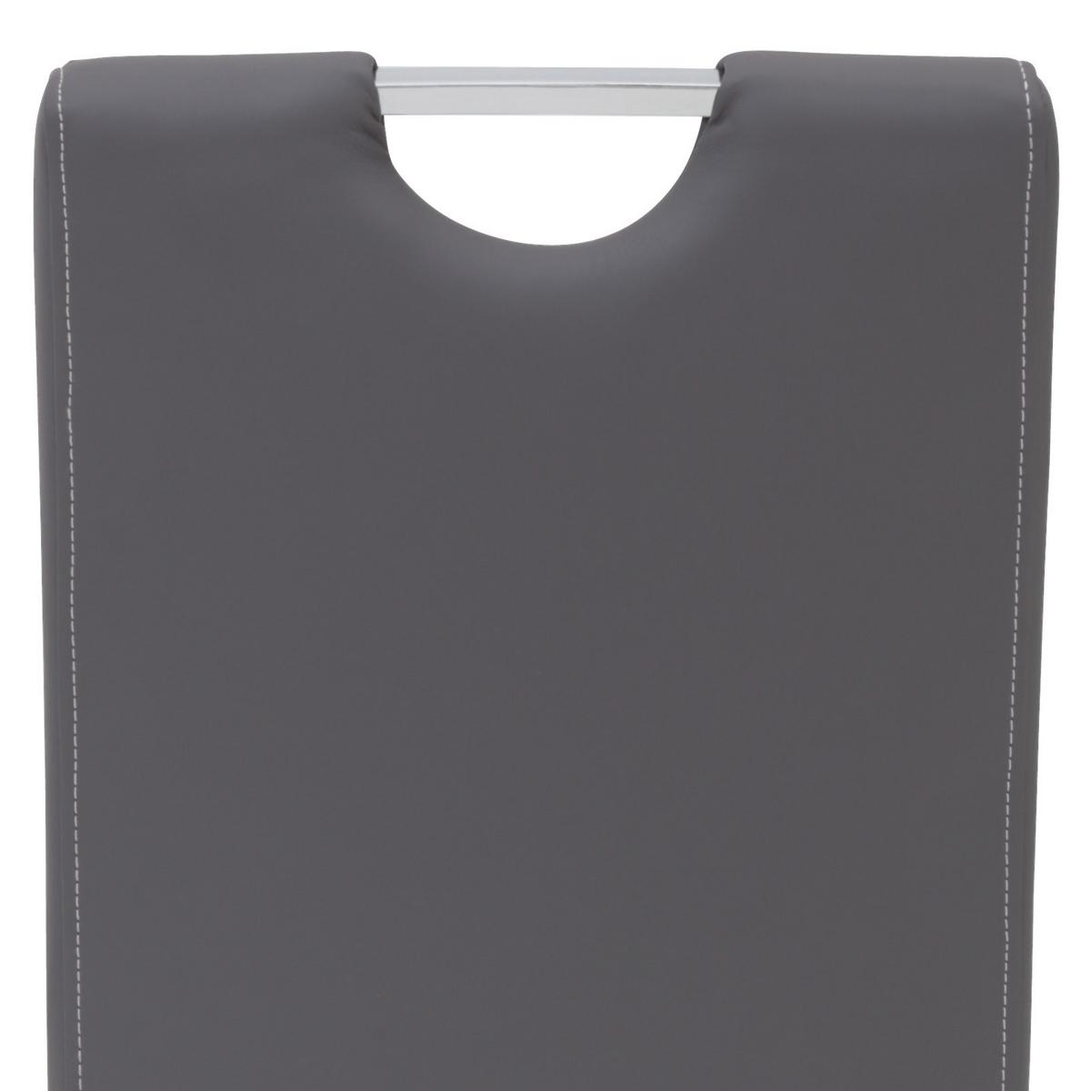 Stuhl-Set Andrea S - Chromfarben/Weiß, MODERN, Textil/Metall (43/100/64cm) - MID.YOU