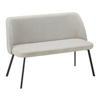 Lavice Danielle béžová - černá/krémová, Moderní, kov/dřevo (115/82,5/65cm) - Bessagi Home