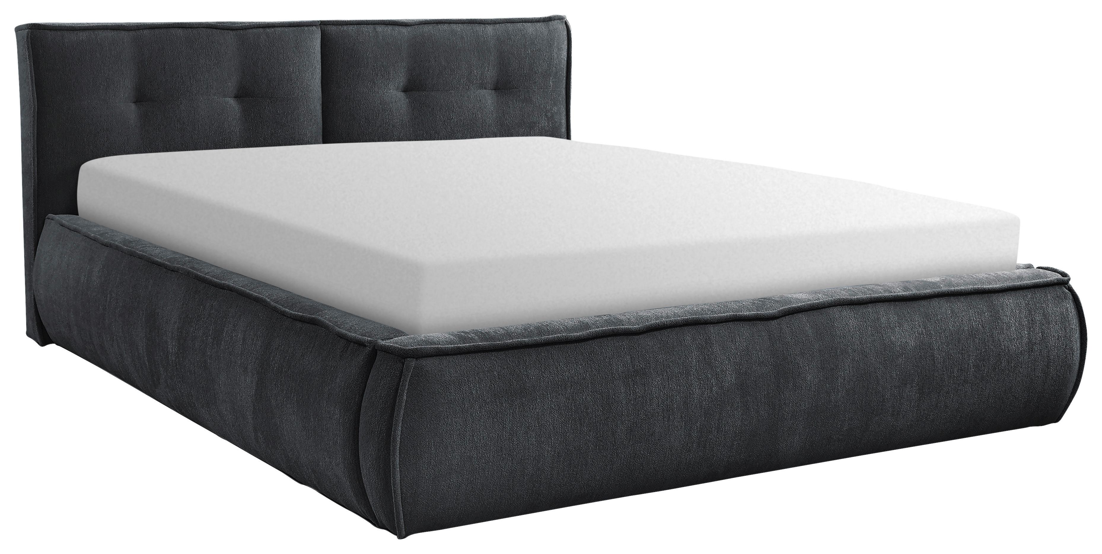 Polsterbett mit Lattenrost Lacjo Anthrazit 180x200 cm - Beige/Anthrazit, LIFESTYLE, Holz/Holzwerkstoff (180/200cm) - Livetastic