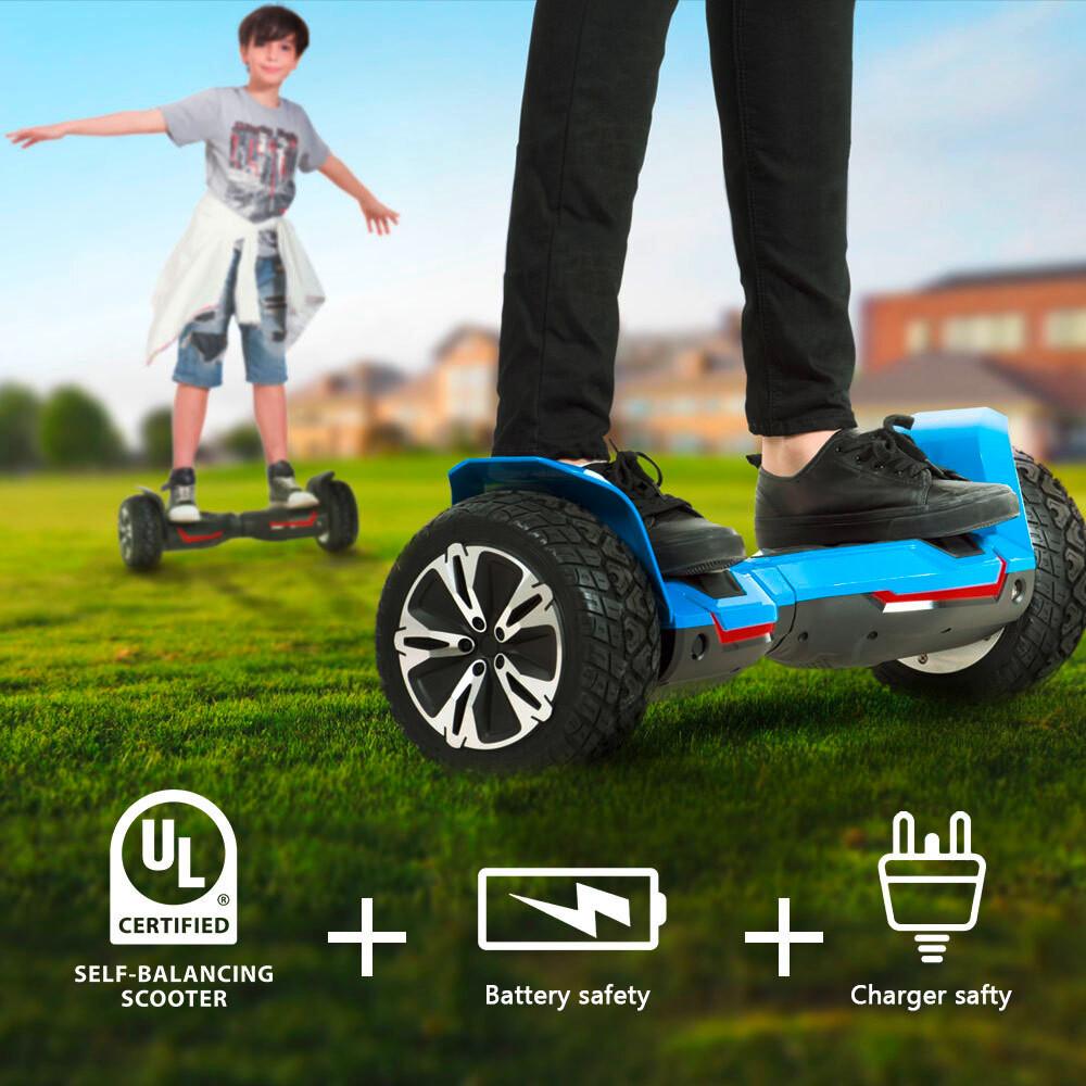 Self-Balancing Scooter Warrior Offroad L: 63 cm, LED-Lichter - Schwarz, Basics, Kunststoff/Metall (63/23,5/23,5cm)