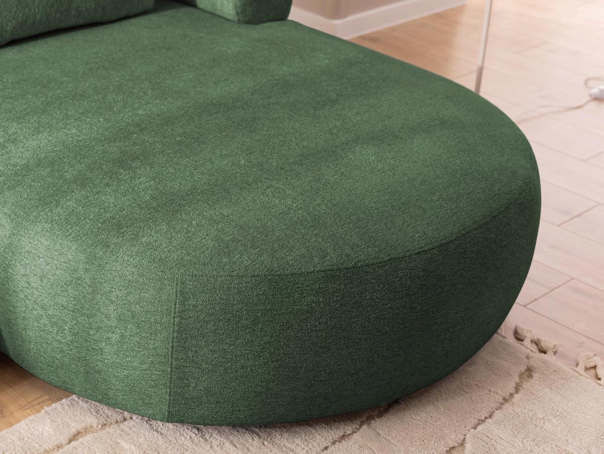 Ecksofa Ferro Grün S: 256x156 cm - Schwarz/Grün, Design, Textil (256/156cm) - Livetastic