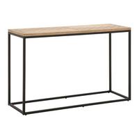 Konzolový stolík CATALINA farby dubu - čierna/farba duba, Modern, kov/drevo (120/40/76cm) - Livetastic