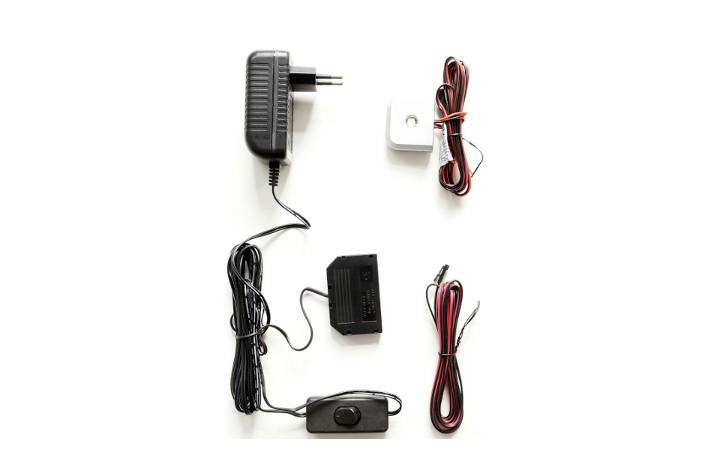 Glasbodenbeleuchtung 1er Set Trento Led dimmbar - Schwarz, Design, Kunststoff/Metall (4/2/4cm) - Livetastic