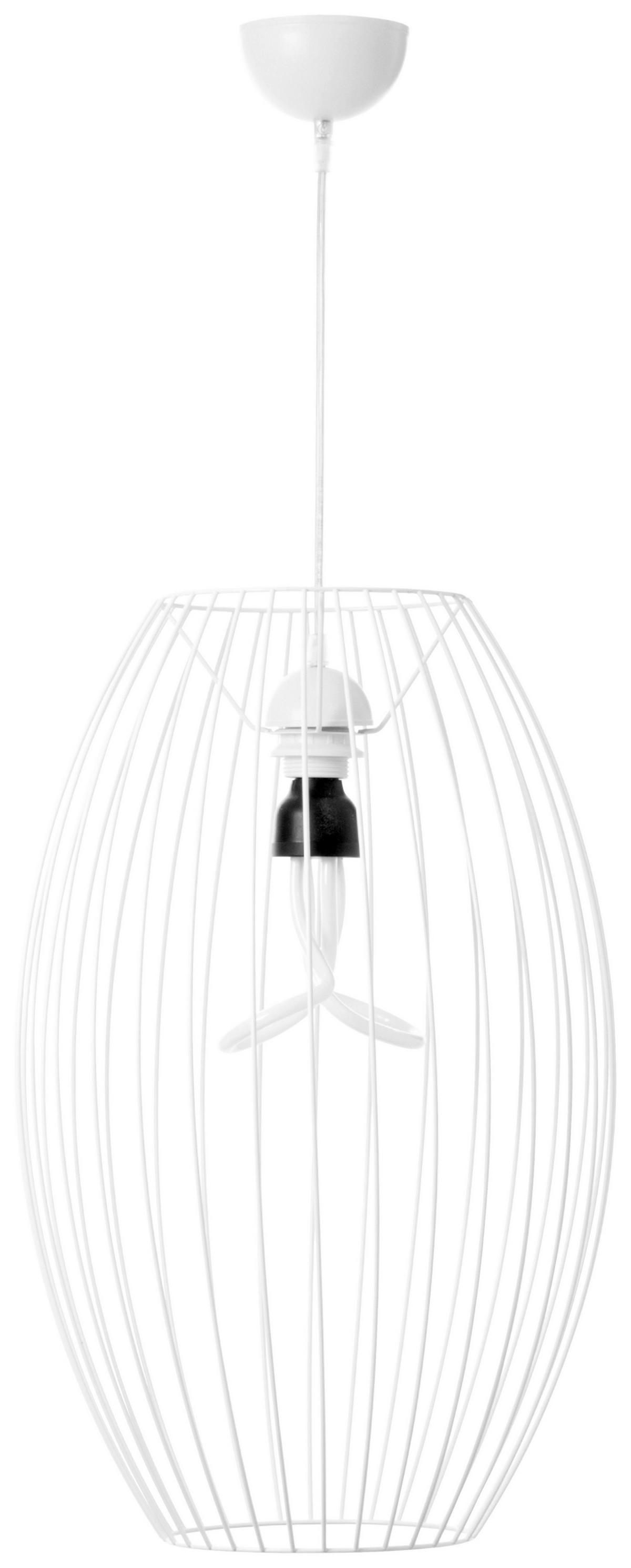 Hängeleuchte Reyna 110 Weiß B: 34 Cm - Weiß, Basics, Metall (34/34/55cm) - Kayoom