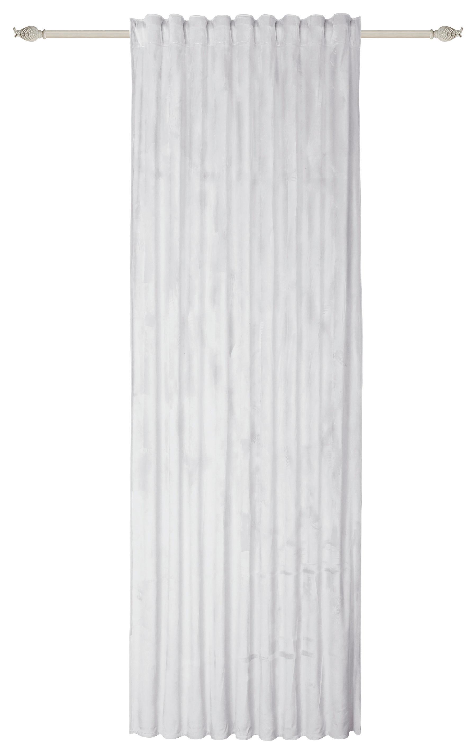 Fertigvorhang Mit Ösen Romy 140x245 cm Silberfaben - Silberfarben, MODERN, Textil (140/245cm) - Luca Bessoni