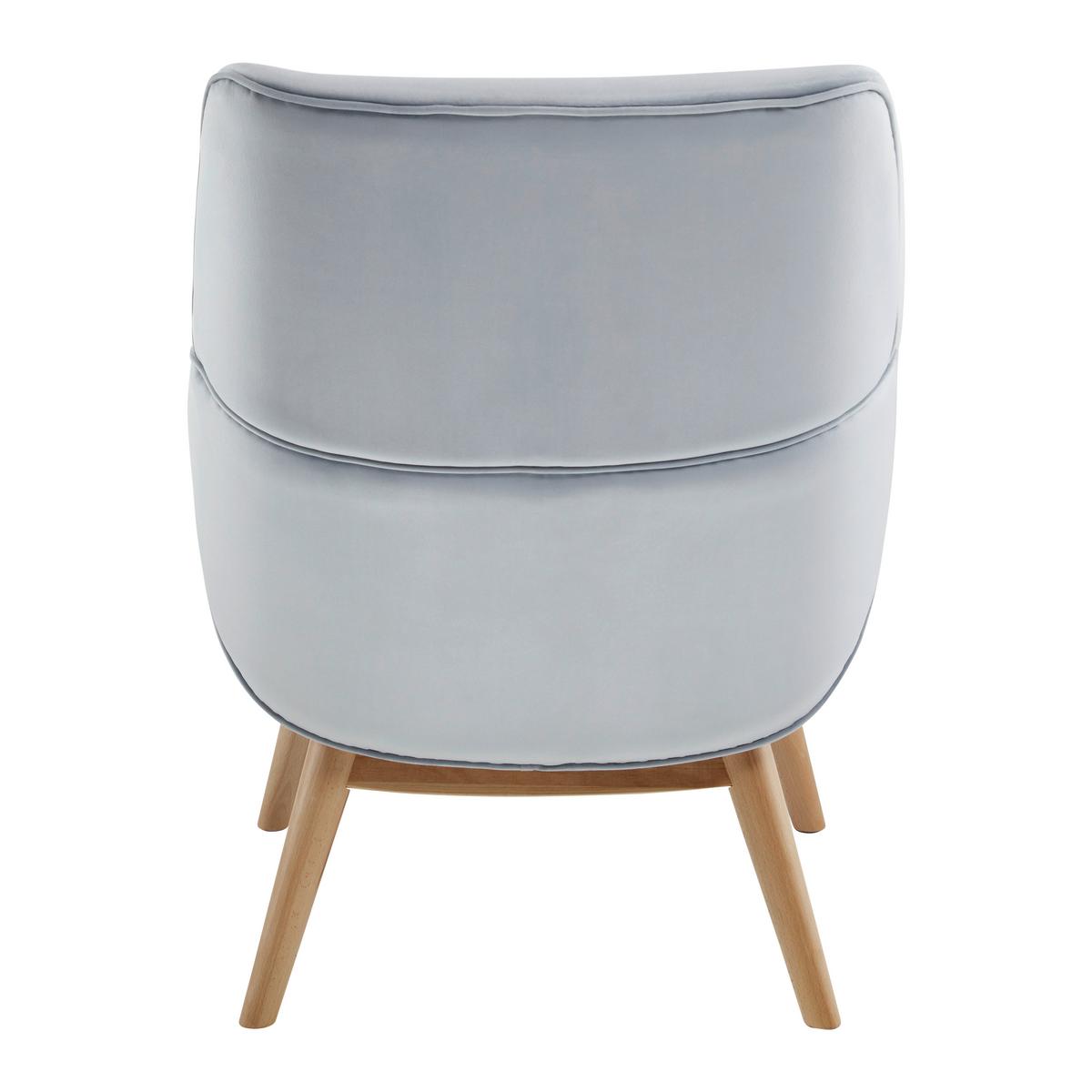 Křeslo FELIA světle šedá - světle šedá/barvy buku, Moderní, dřevo/textil (71/92,5/79cm) - Bessagi Home