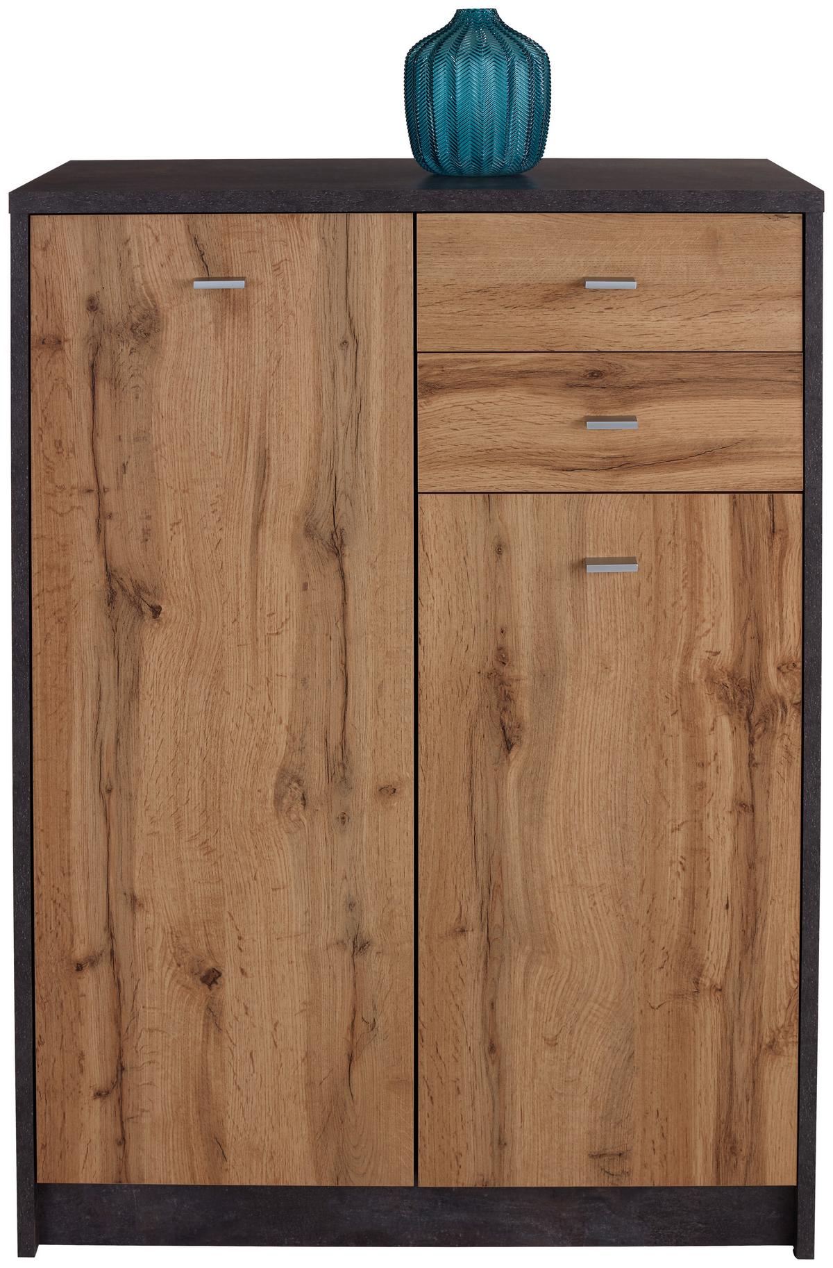 Komód 4-You 74/112 Cm - tölgyfa színű, Modern, faalapú anyag (74/111,4/34,6cm)