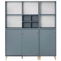 Aktenschrank Set Us1000+us510+regal - Petrol, MODERN, Holzwerkstoff (151,05/175,2/41cm) - MID.YOU